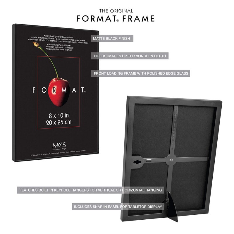 MCS Format 8x10 Picture Frame Black, Gallery Wall Vertical & Horizontal Wall Hanging Picture Frame for Photos & Art Prints (6-Pack) - Image 4